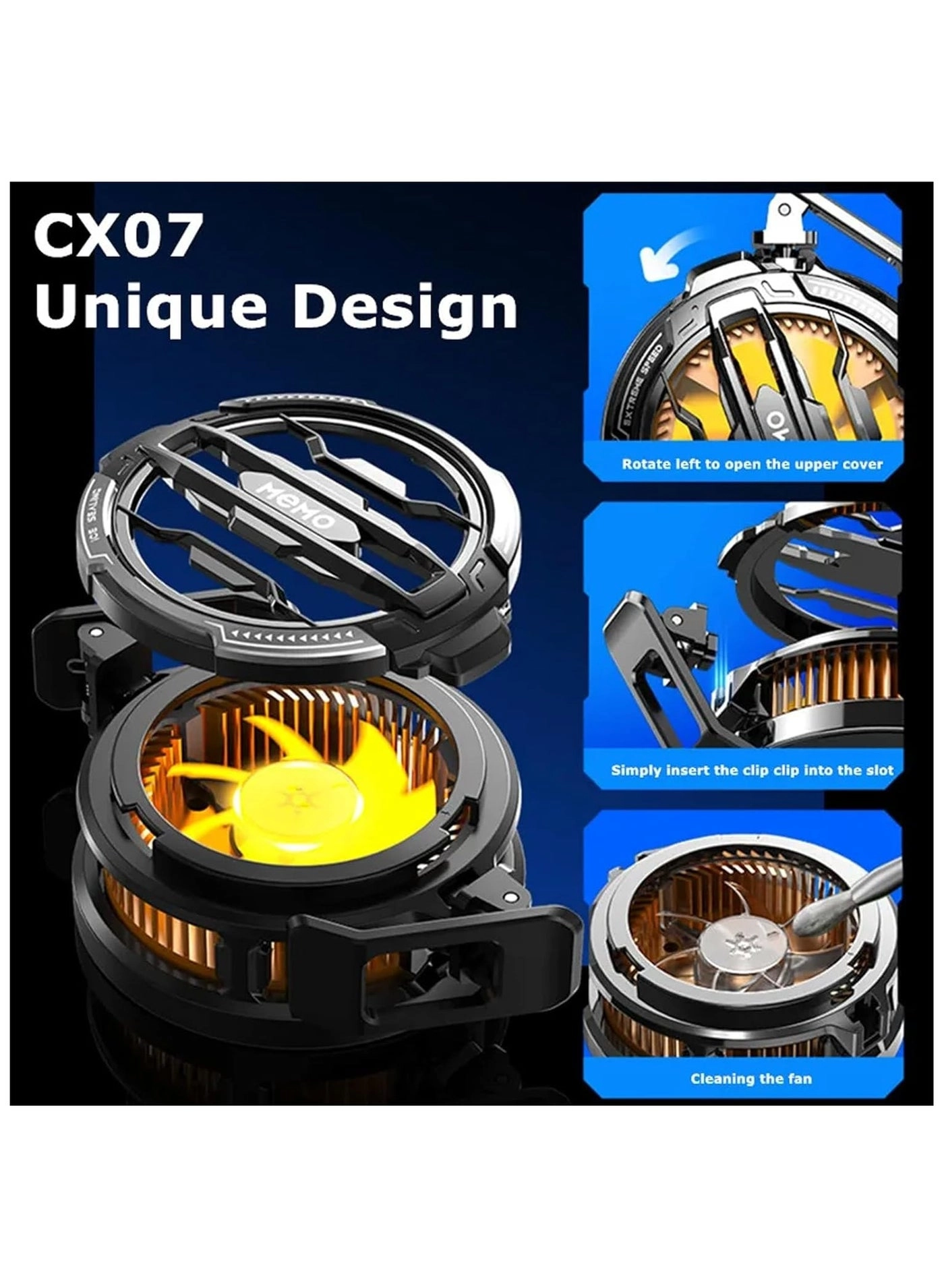 CX07 - 2.83-3.66 inches Black+RGB