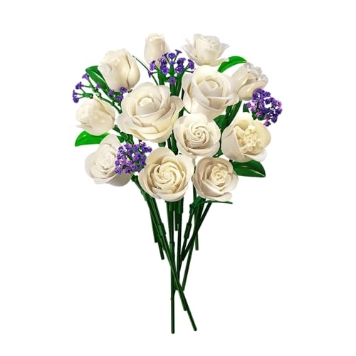 White Rose Flower Bouquet - 523 pcs