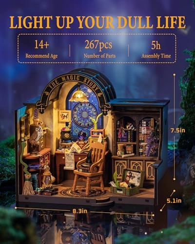 The Magic Study - DIY Miniature House Kit LED Lights