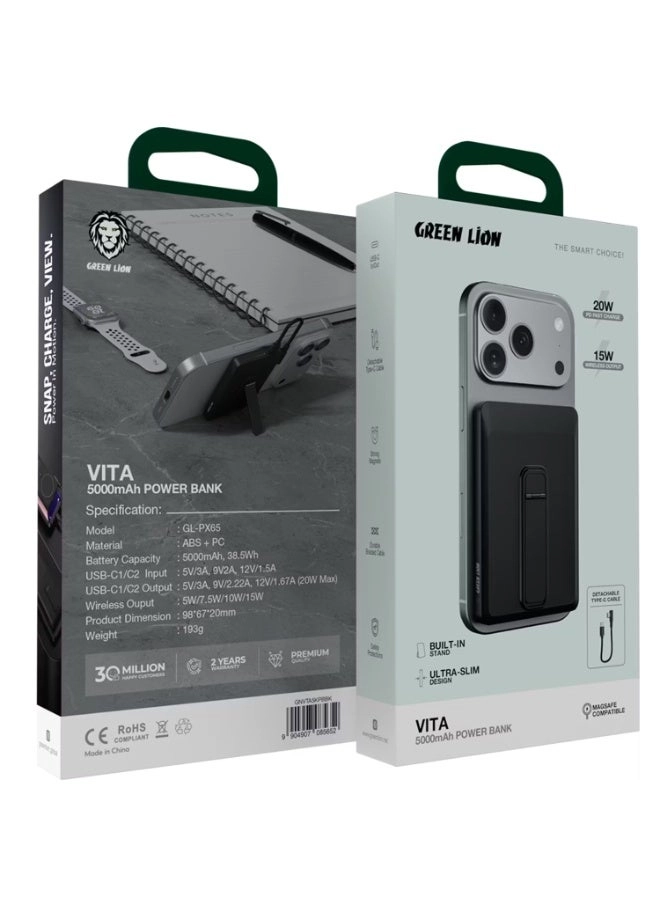 Milton - MagSafe 5000 mAh 5/7.5/10/15 Watts