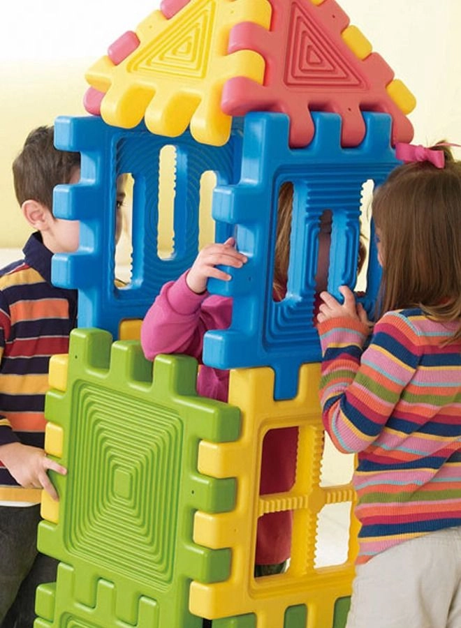 Plastic Tactile Play Tiles - Construction 14 pcs