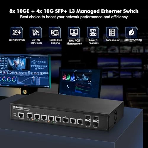 8x10G Eth + 4x10G SFP Managed - 8-ports