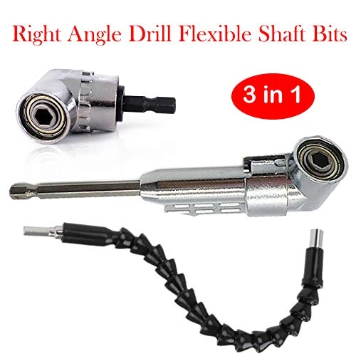 Right Angle Drill - 105 Degree + Flexible Angle Extension Bit - 11.6 inches