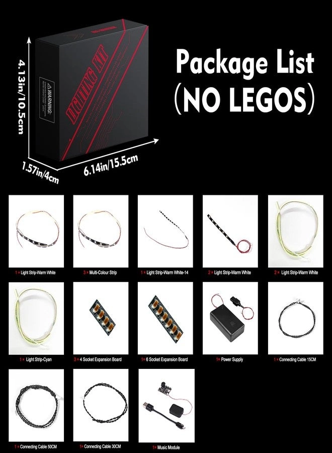 Light Kit Compatible with Lego PAC-Man Arcade 10323 - LED Music Version