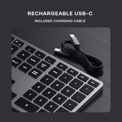 Slim X3 Bluetooth Backlit Keyboard - Wired/Wireless