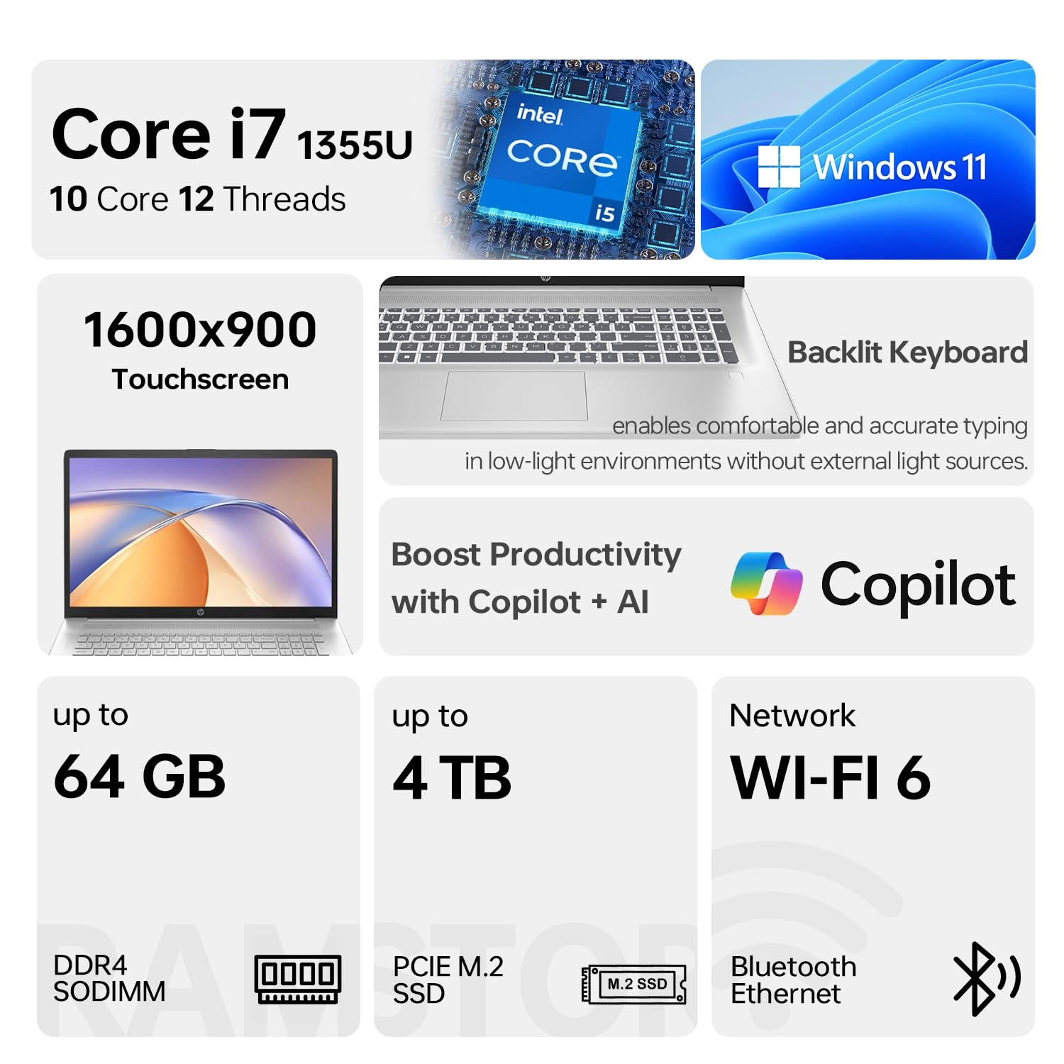 17t - 17.3'' 512GB 16GB i7-1255U