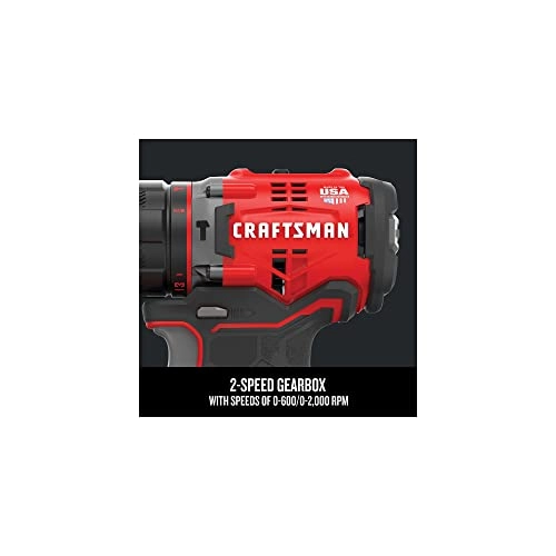 V20 Hammer Drill - Cordless 1/2 Inch 2 Batteries Included