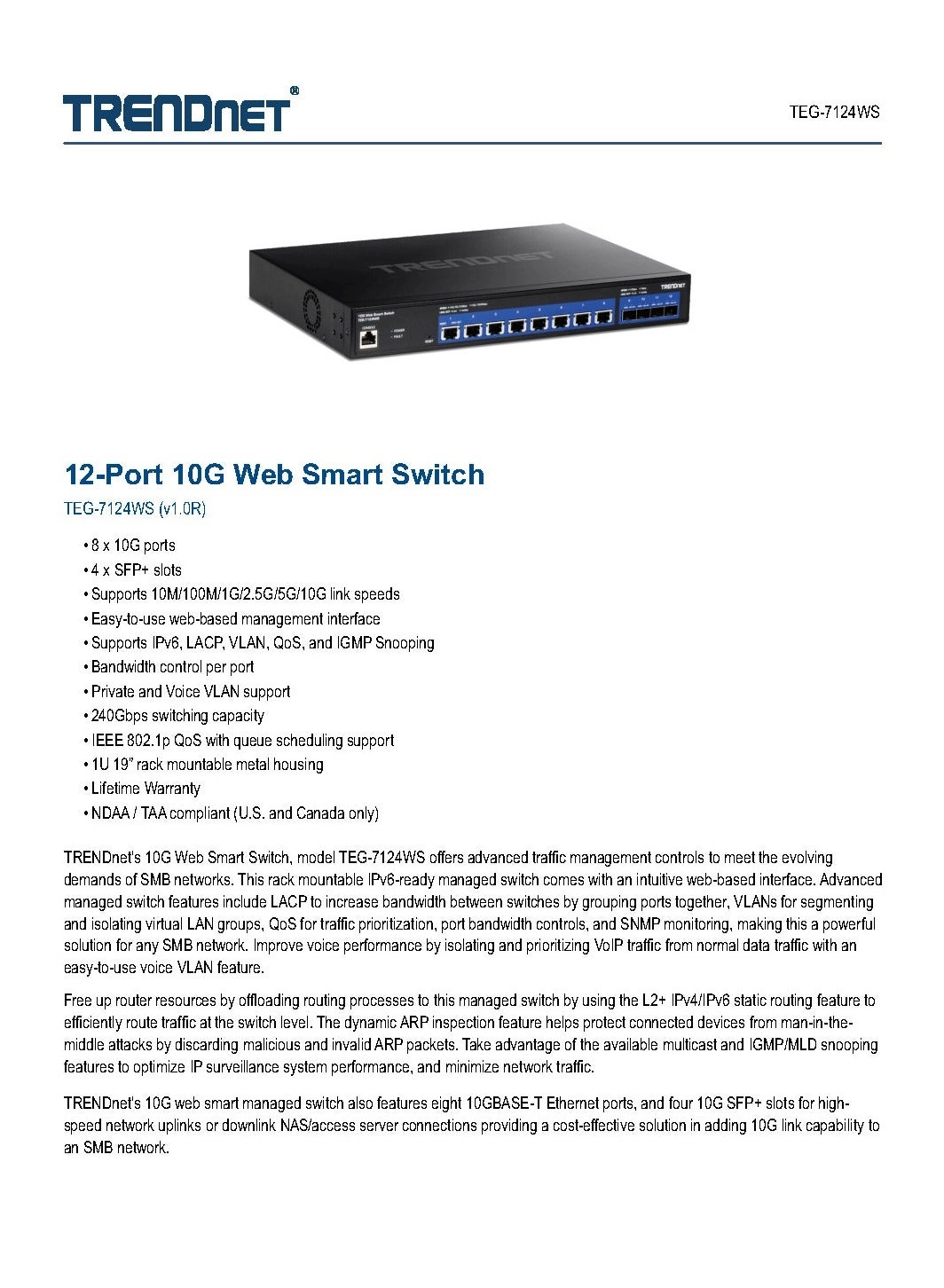 TEG-7124WS 12-Ports