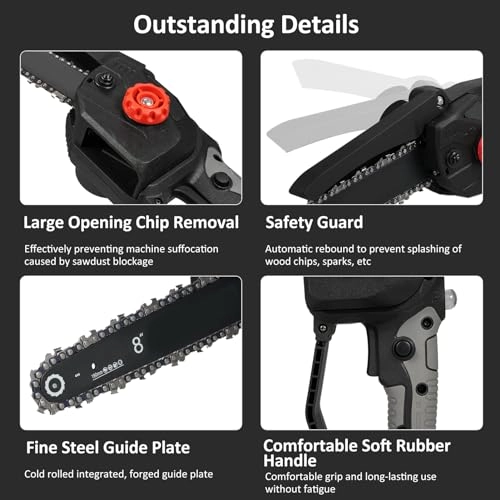Mini Chainsaw - 8-INCH 4000mAh