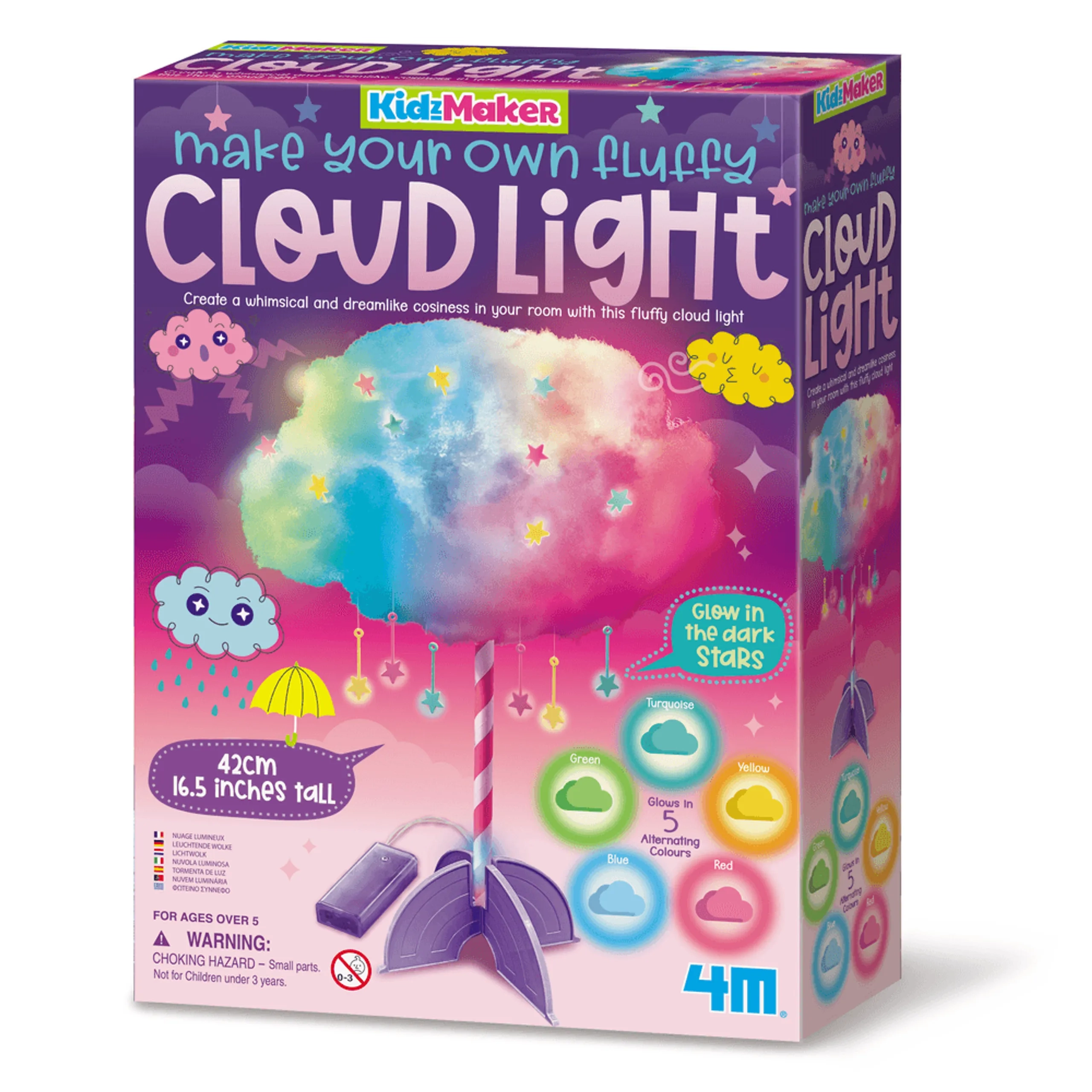 4M KidzMaker Make Your Own Fluffy Cloud Light Craft Kit - 5+ years