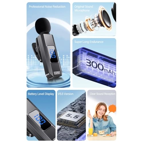 Wireless Mini Lavalier Lapel Microphone Wireless Microphone