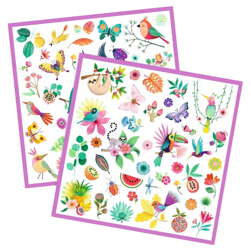 DJECO Paradise Sticker Book Reusable 160 pcs