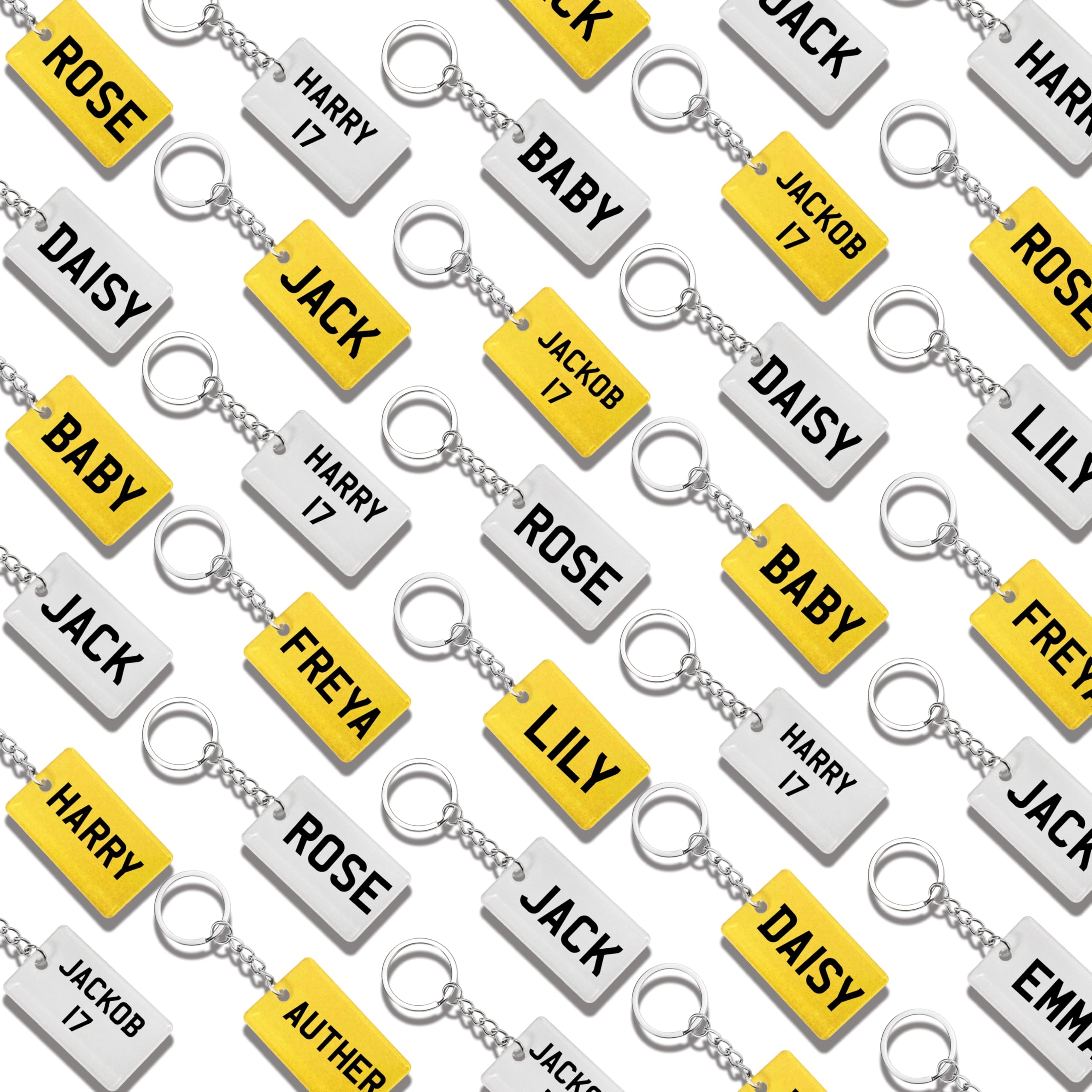 Number Plate Keyring - Number