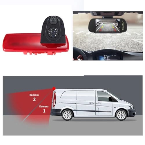 Reversing Camera + LCD Colour Display Monitor - Night vision AHD video signal or CVBS signal 1280 x 720 pixels