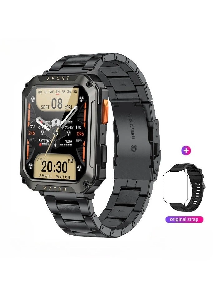 Military Smart Watch Stainless Steel