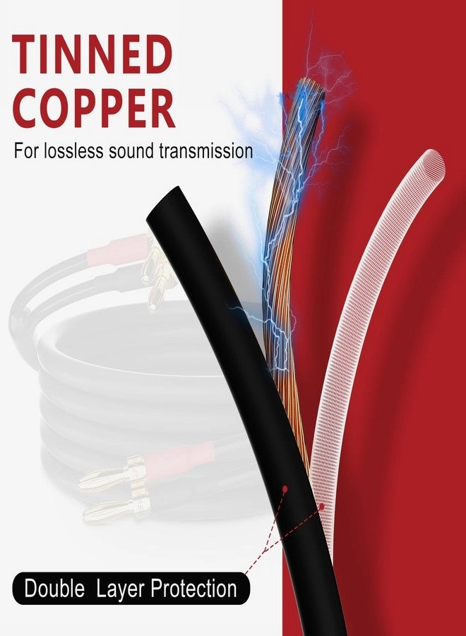 Speaker Cable Wire - 8 Ft 2 Pack