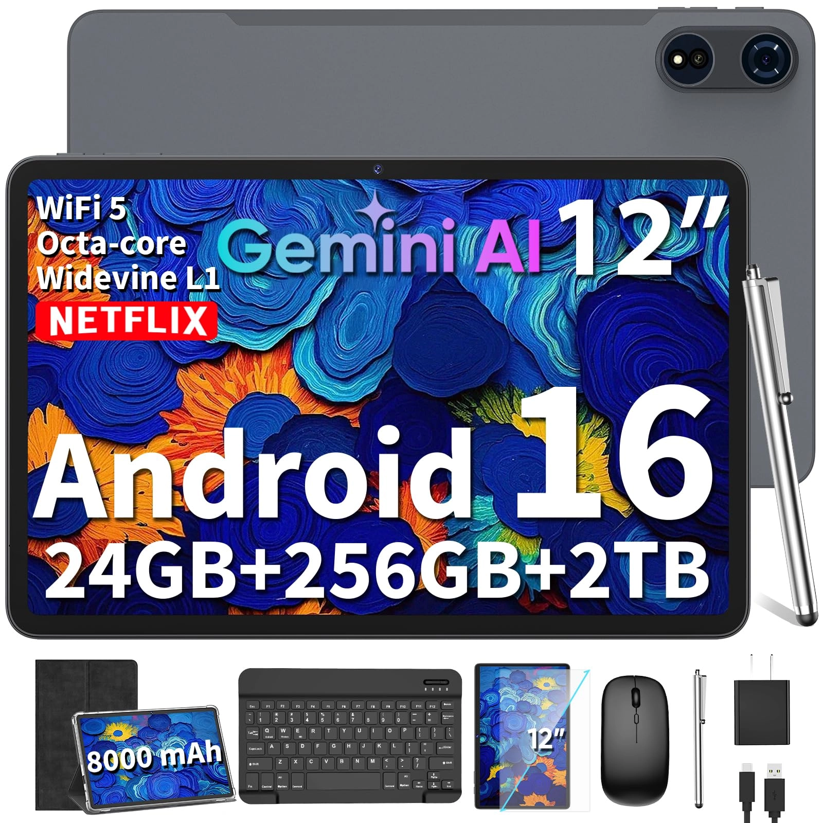 YLEEBG TAB9 12" 5G 8GB RAM 256GB