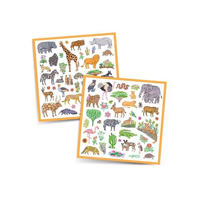 DJECO Animals Stickers - 160 Piece