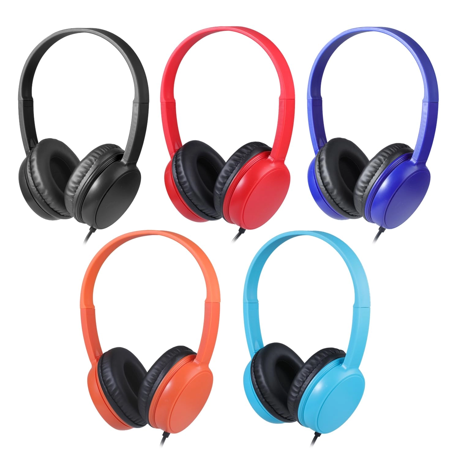 Waneni Kids Headphones Wired Headphone 5 Pack