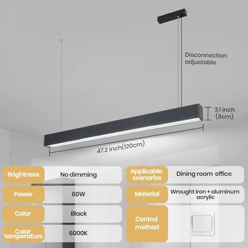 Modern LED Strip Chandelier - up to 100cm
