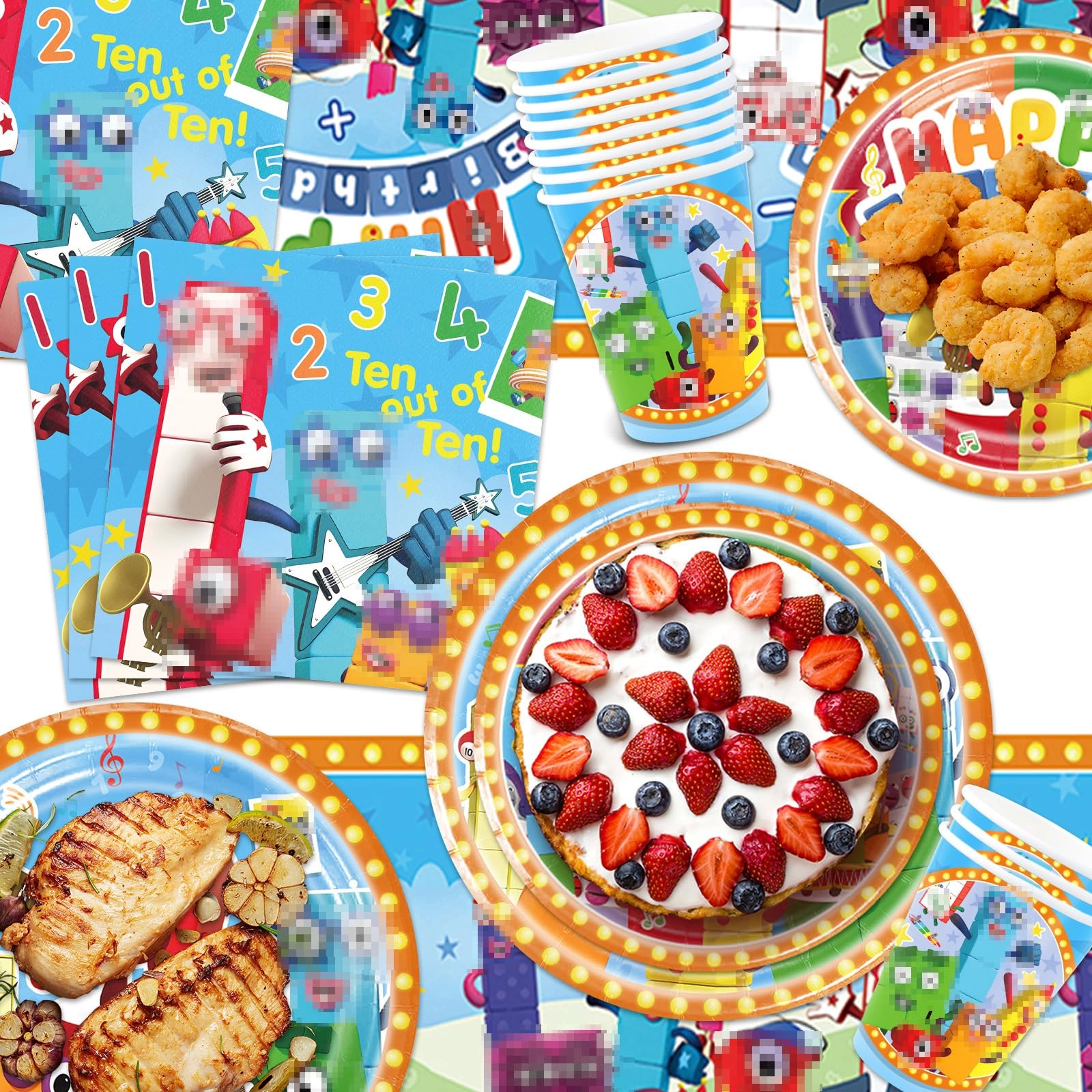 Party Tableware Set - 52PC Birthday