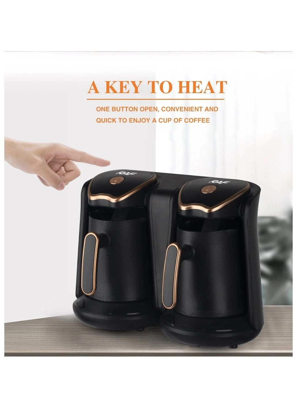 Turkish Coffee Maker Dual 600W Programmable 10-Cup