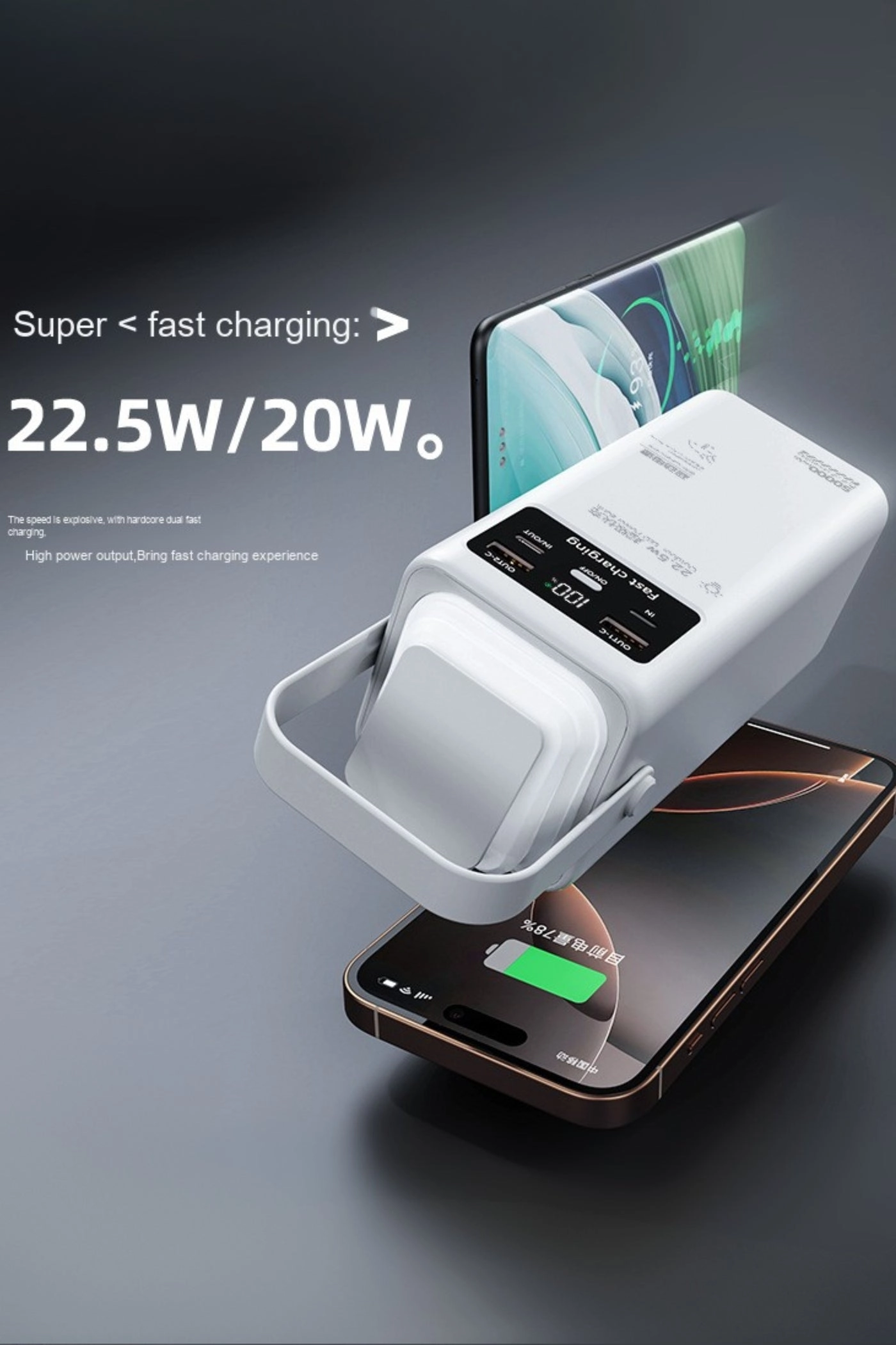 N-37 - 50000mAh 22.5 W Fast Charging 2 USB ports 2 Type-C ports