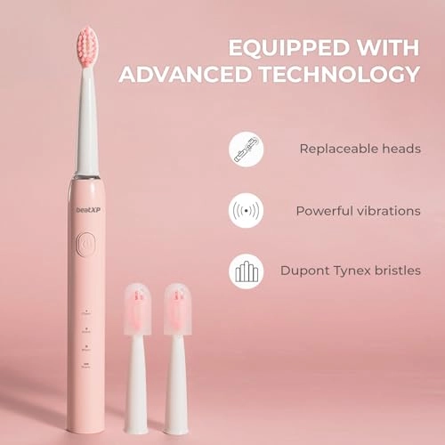 Buzz - 19000 strokes/min 3 Cleaning Modes 2 Brush Heads