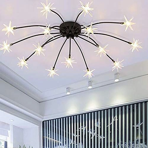 Nordic Art Stars Ceiling - G4 21 head Black and white light