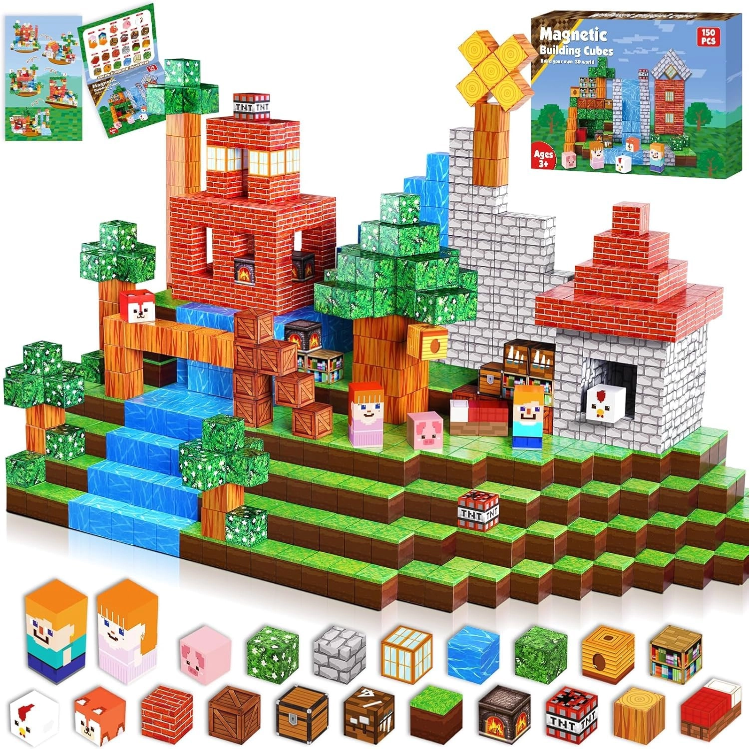 Magnetic Building Blocks - 150 pcs