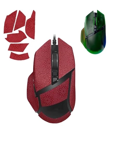 Mouse Anti-Slip Grip Tape for Razer Basilisk V3 Pro - White printed pattern Self-Adhesive
