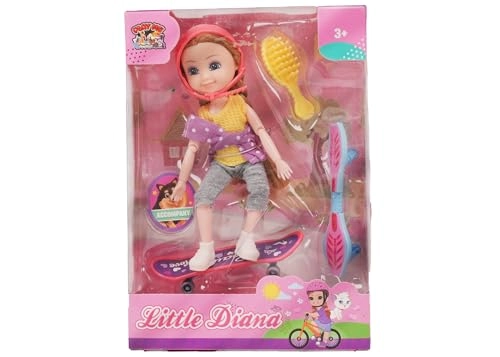 Little Diana Doll - Plastic Skate Boarding Ages 18 months+