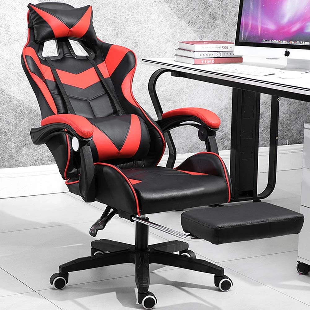 E-plus Ergonomic Gaming Chair - Racing Style Adjustable Height High-Back