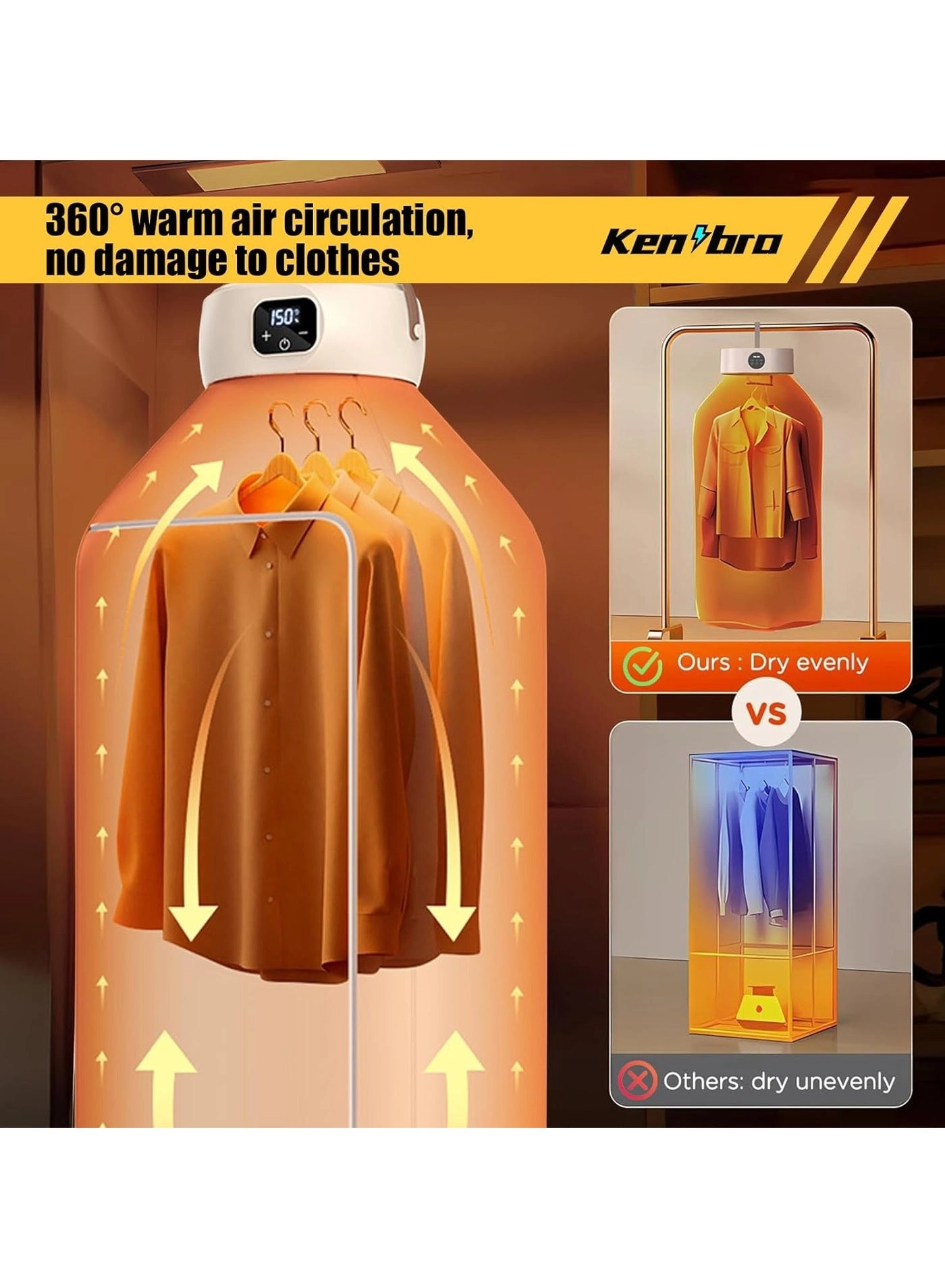 Portable Clothes Dryer - Upgraded 2.0 Mini