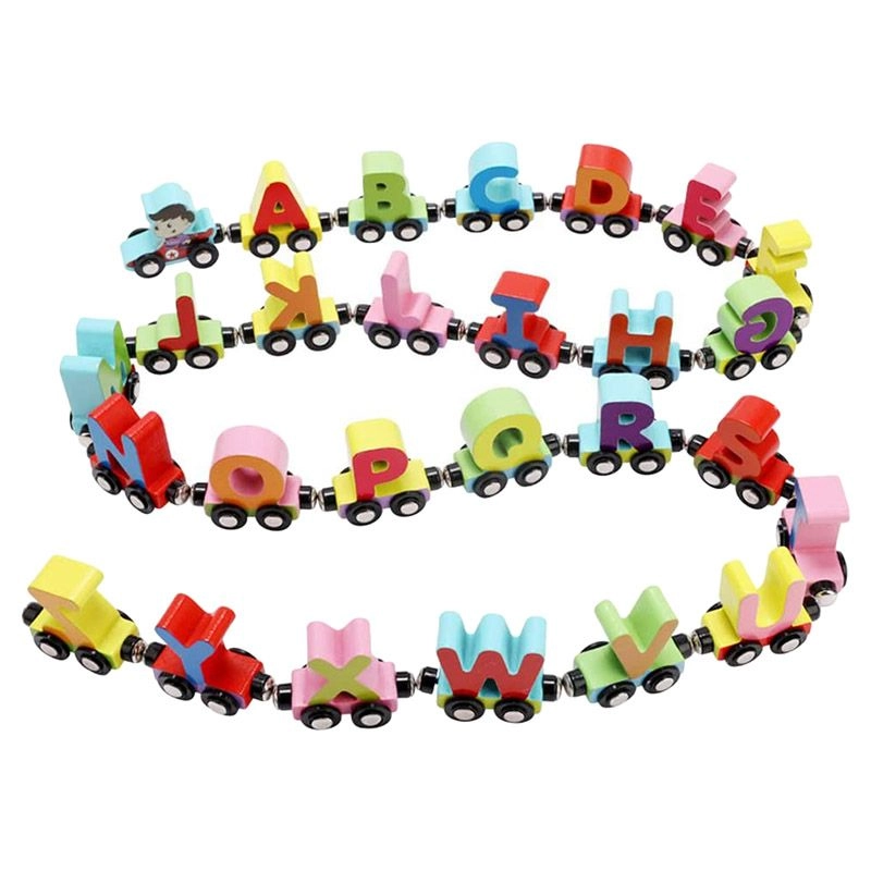BrainGiggles Alphabet Train - 3 + 26 pieces