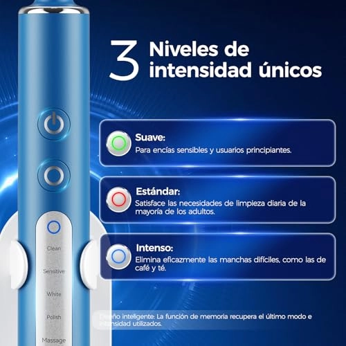 Professional Rotating Electric Toothbrush - 50,000 VPM 8 Brush Heads 120 Days Battery Life