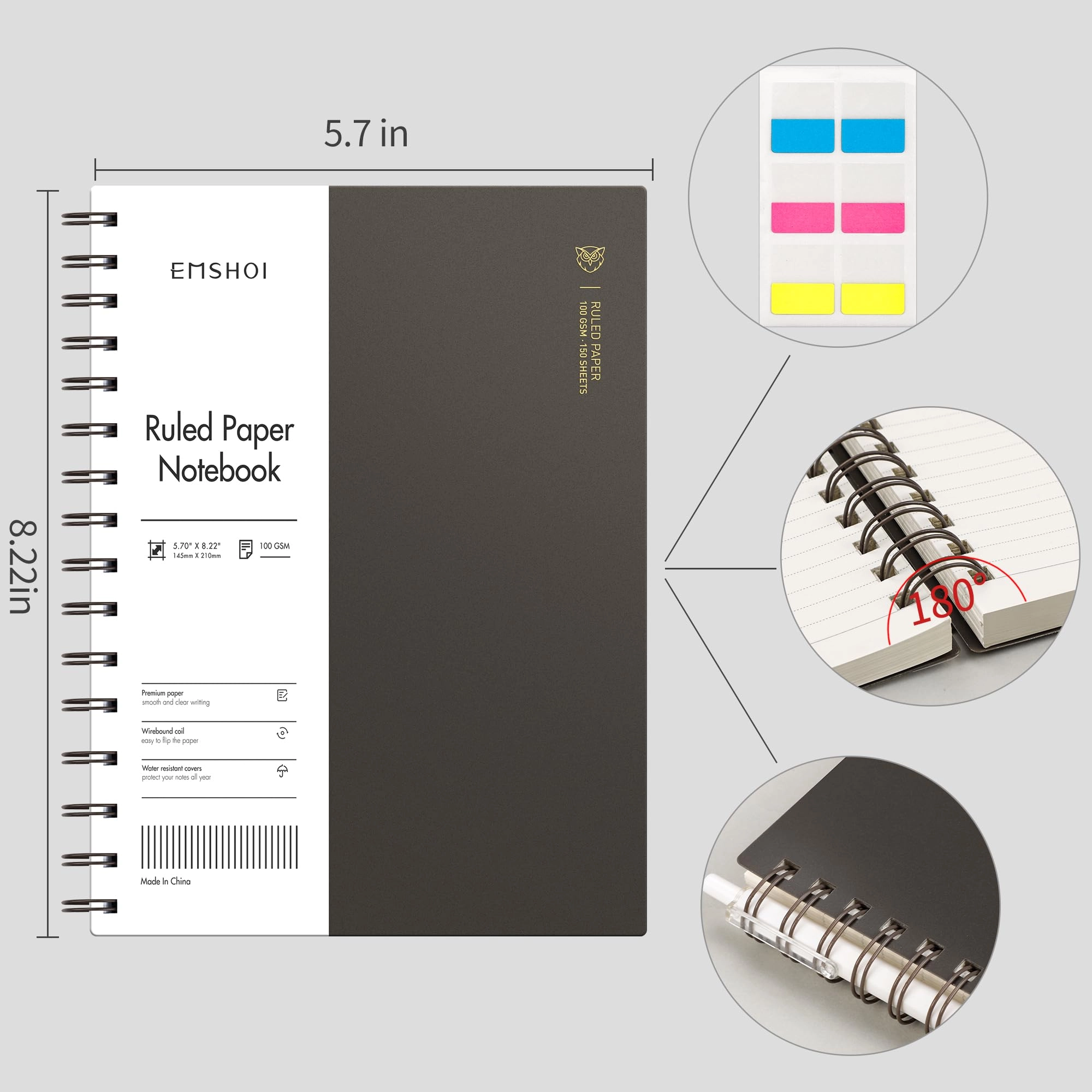 Notebook A5 Spiral - Lined 150 Sheets