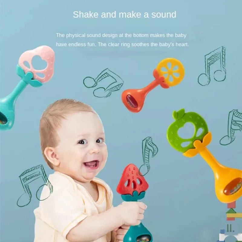 Baby Rattle Fruit Shape Teether - Suitable for 0 month & above