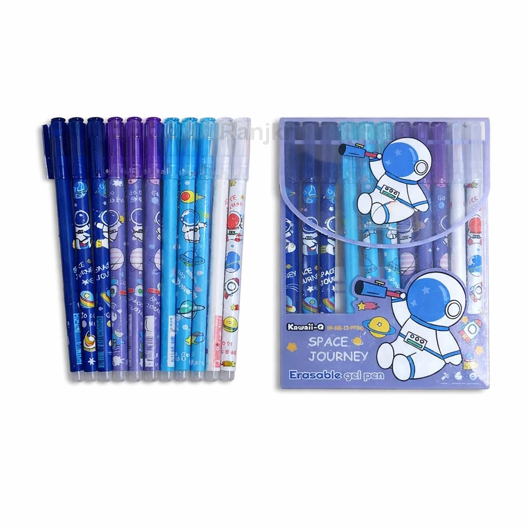 ranjkri Princess Pink Dream Erasable Gel Pens - Set of 12 0.5 mm