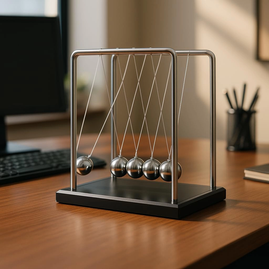 Newtons Cradle - Science 5 Balls