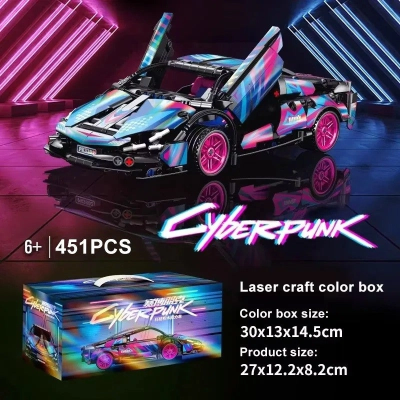 motorized sport car building block set - Plastic
