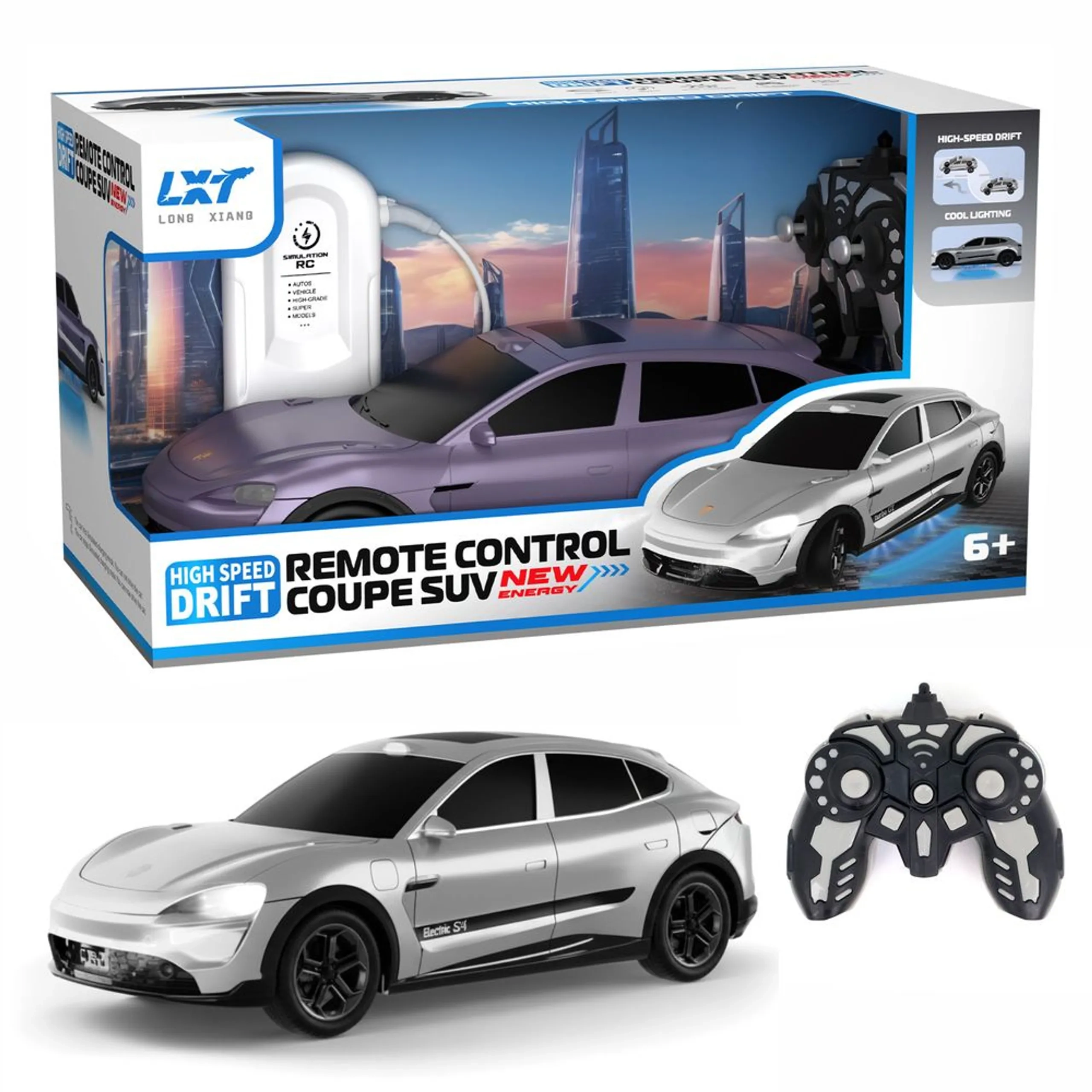 High-Speed RC Coupe SUV Car - 2.4Ghz LED headlights