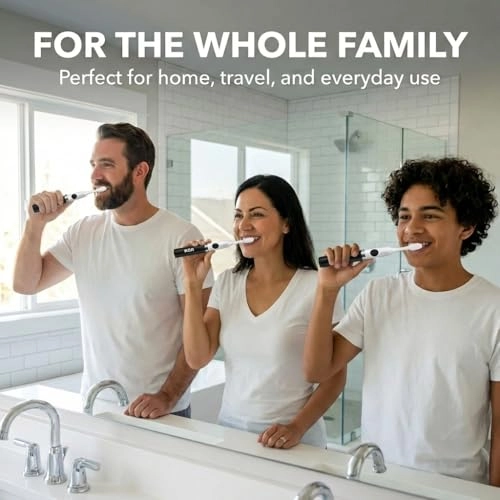 Sonic Toothbrush - 22,000 brush strokes per minute Battery Powered Extra Brush Head