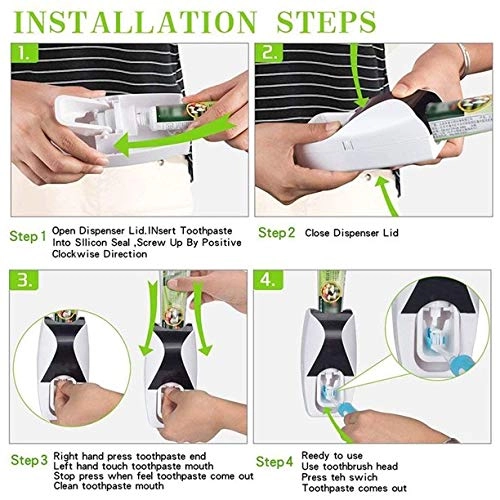 Barbie Extra Soft Electric Toothbrush - Battery Powered 3+ Years + Barbie Anticavity Toothpaste - 80g + Automatic Hands-Free Wall Mounted Toothpaste Dispenser - 5 Hole Toothbrush Holder