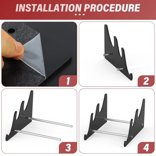 Keyboard Display Stand - 2-Tier Black Acrylic