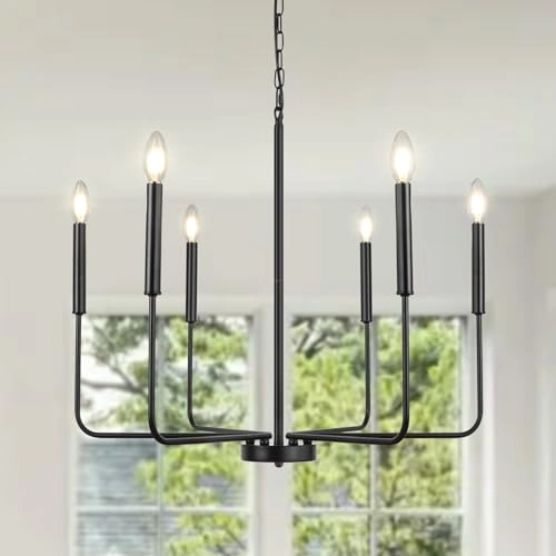 Modern Farmhouse Chandelier - height: max 170 cm / min 70 cm