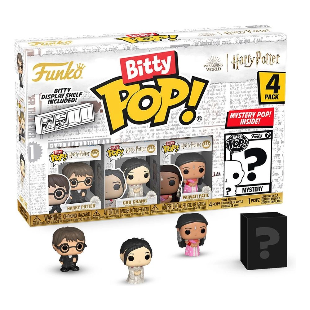 FUNKO TOYS Harry Potter + Cho Chang + Parvati Patil + Mystery Bitty Pop - Harry Potter - 4 pcs