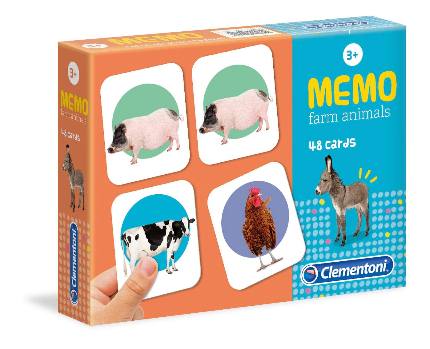 Clementoni Memo Pocket Farm Animals - 36 months - 5 years 48 pieces