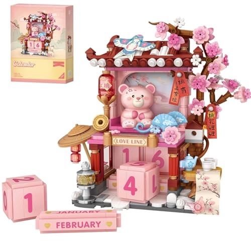Perpetual Calendar Building Blocks - Cute Bear Chinese Style 700 pcs