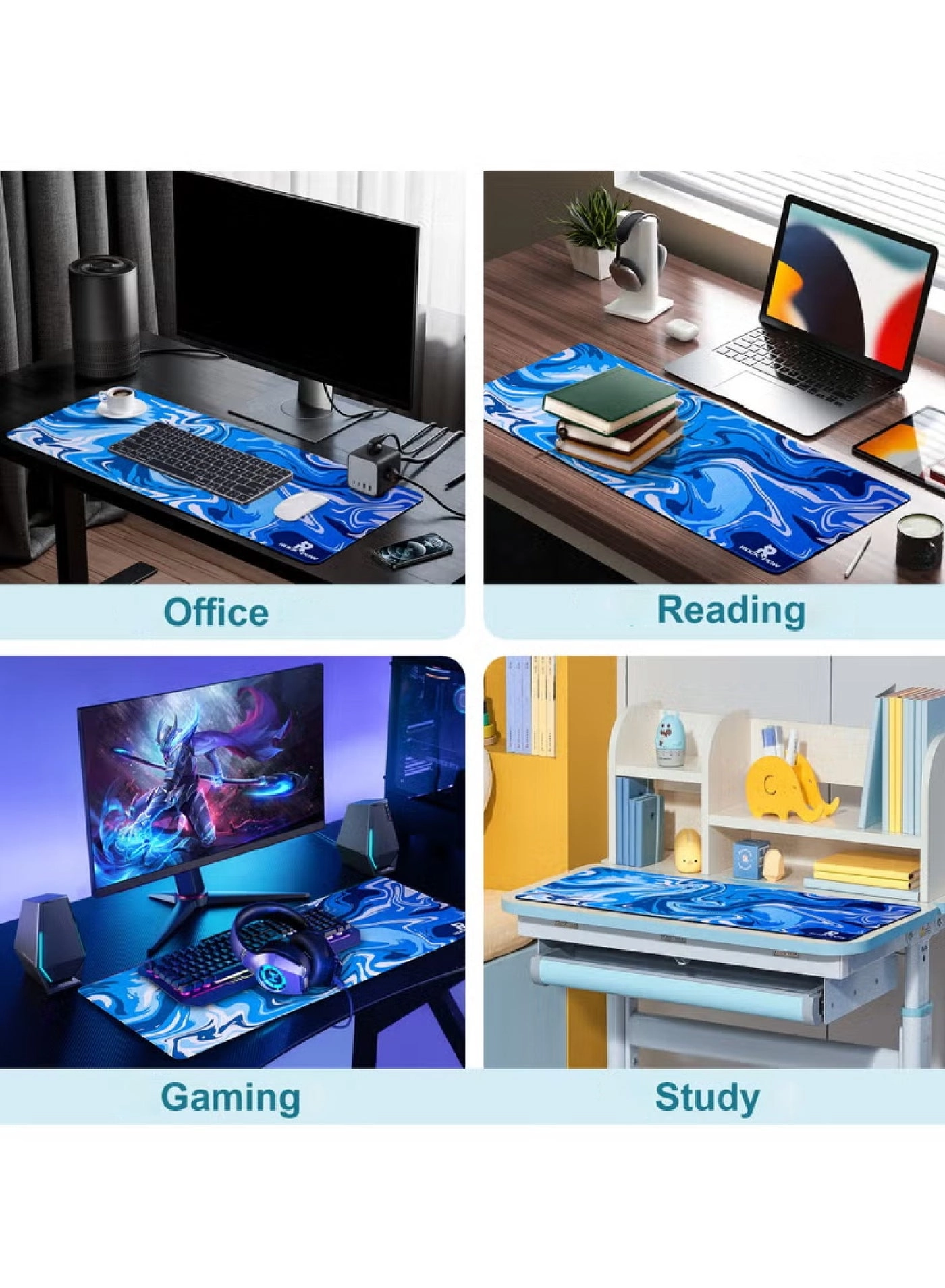 Rock Mousepad - 800 * 300 * 3mm Stitched Edges